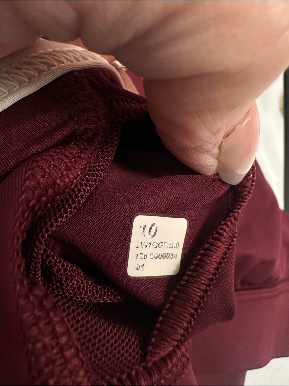 Lululemon Wunder Train Piped Strappy Tank Top- 10- excellent condition- burgundy - Picture 6 of 7